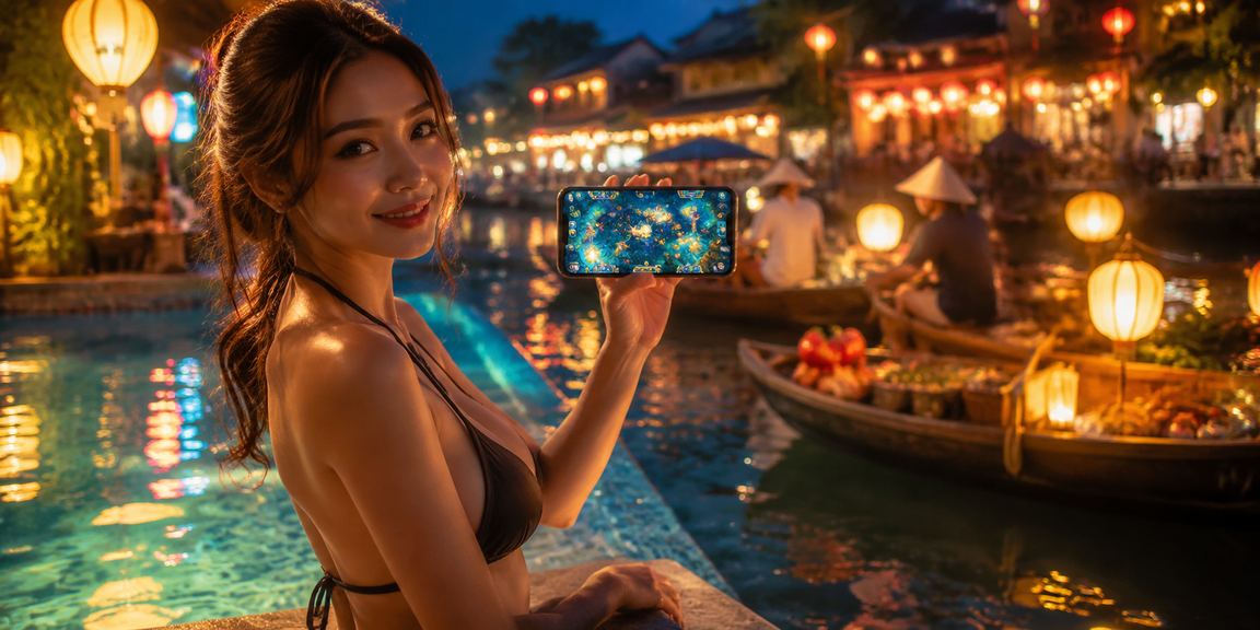 Khung cảnh đèn lồng tại Hà Nội về đêm
